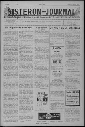 Le Sisteron Journal du 13/01/1962