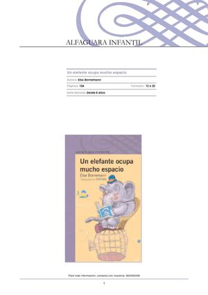 Guia Actividades Un Elefante Ocupa Mucho Espacio