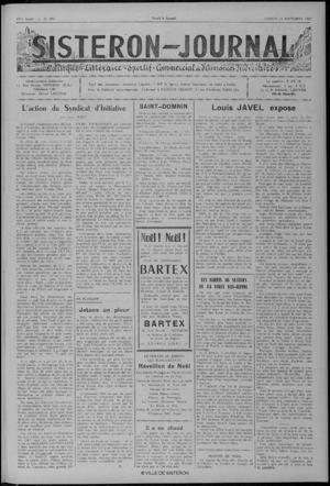 Le Sisteron Journal du 15/12/1962