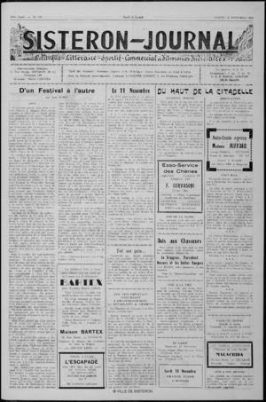 Le Sisteron Journal du 16/11/1963