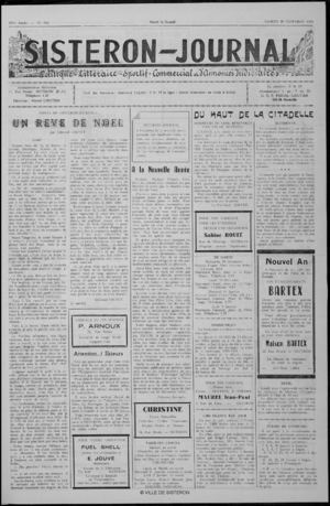 Le Sisteron Journal du 28/12/1963