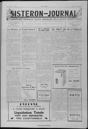 Le Sisteron Journal du 07/03/1964