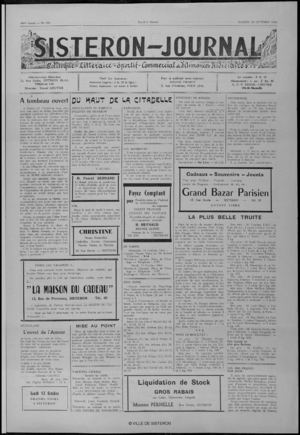 Le Sisteron Journal du 10/10/1964