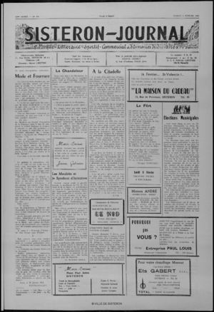 Le Sisteron Journal du 06/02/1965
