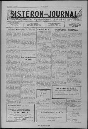 Le Sisteron Journal du 26/06/1965