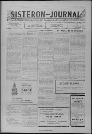 Le Sisteron Journal du 04/09/1965