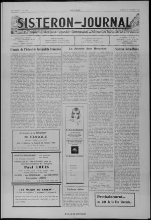 Le Sisteron Journal du 16/10/1965