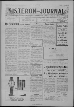 Le Sisteron Journal du 19/02/1966