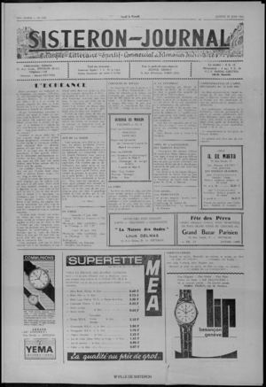 Le Sisteron Journal du 18/06/1966