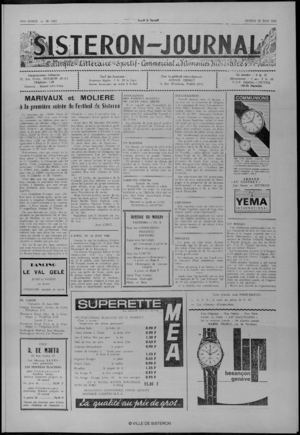 Le Sisteron Journal du 25/06/1966