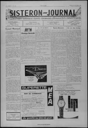Le Sisteron Journal du 15/10/1966