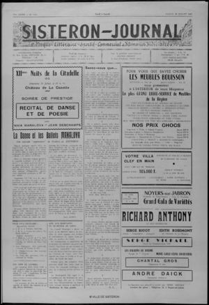 Le Sisteron Journal du 29/07/1967