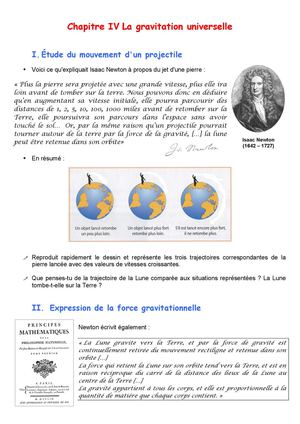 Cours-TP24 Gravitation Universelle