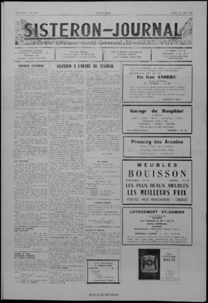 Le Sisteron Journal du 22/06/1968