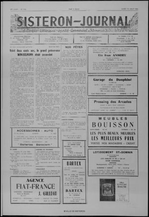 Le Sisteron Journal du 13/07/1968