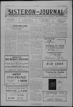 Le Sisteron Journal du 16/11/1968