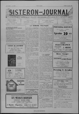 Le Sisteron Journal du 12/04/1969