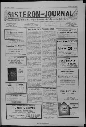 Le Sisteron Journal du 17/05/1969