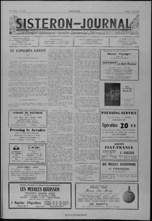 Le Sisteron Journal du 21/06/1969