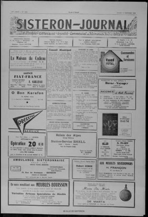 Le Sisteron Journal du 13/12/1969