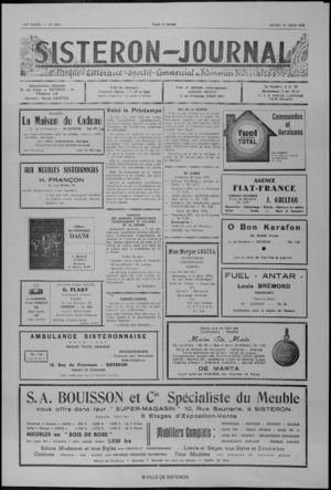 Le Sisteron Journal du 21/03/1970