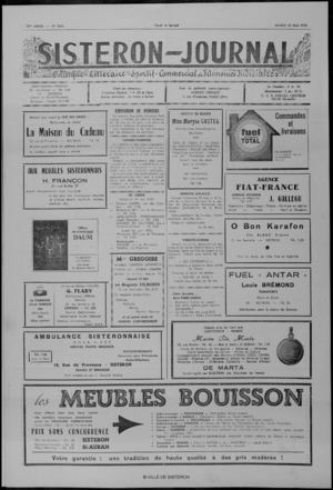 Le Sisteron Journal du 30/05/1970
