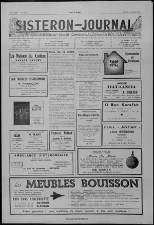 Le Sisteron Journal du 04/07/1970