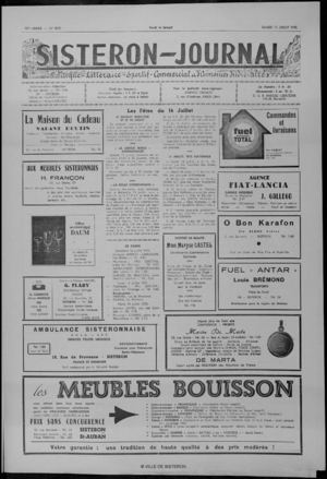Le Sisteron Journal du 11/07/1970