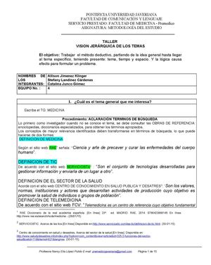 VISIÓN JERÁRQUICA DE LOS TEMAS