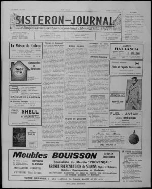 Le Sisteron Journal du 27/03/1971