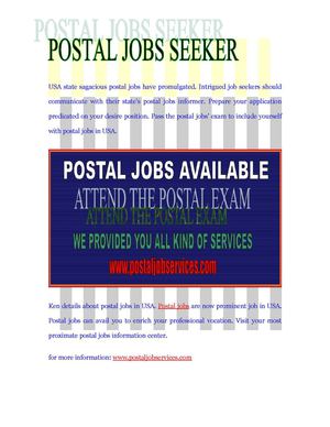 POSTAL JOBS SEEKER