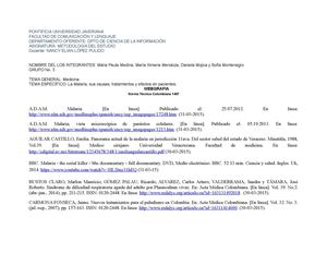 Webgrafia Blog de la Malaria