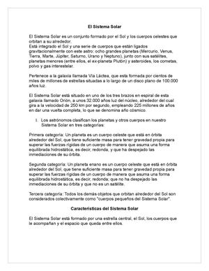 El Sistema Solar
