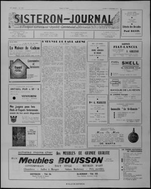 Le Sisteron Journal du 11/12/1971