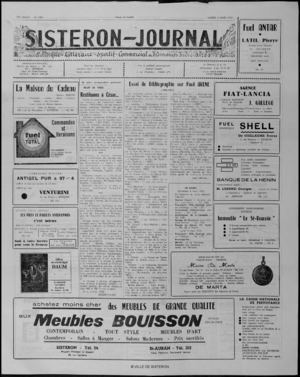 Le Sisteron Journal du 04/03/1972