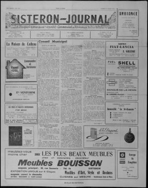 Le Sisteron Journal du 12/08/1972