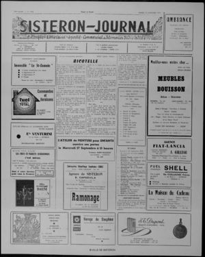 Le Sisteron Journal du 23/09/1972
