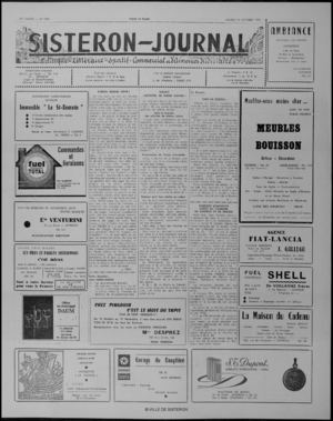 Le Sisteron Journal du 21/10/1972