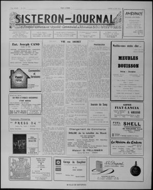 Le Sisteron Journal du 09/06/1973