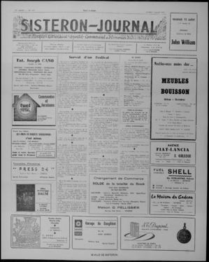 Le Sisteron Journal du 07/07/1973