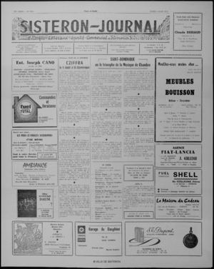 Le Sisteron Journal du 04/08/1973