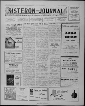 Le Sisteron Journal du 03/11/1973