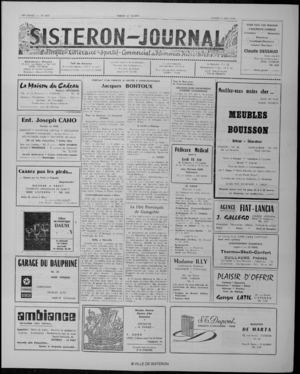 Le Sisteron Journal du 08/06/1974