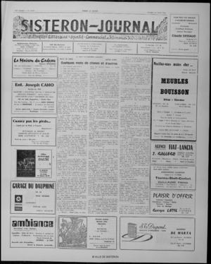 Le Sisteron Journal du 22/06/1974