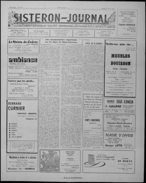 Le Sisteron Journal du 10/08/1974