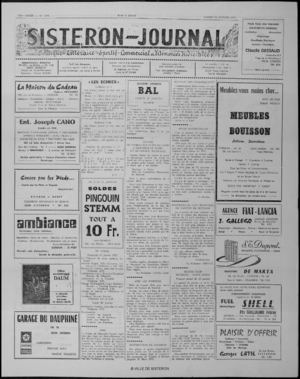 Le Sisteron Journal du 18/01/1975