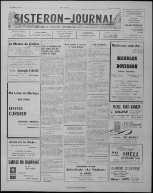 Le Sisteron Journal du 19/04/1975