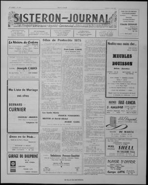 Le Sisteron Journal du 17/05/1975