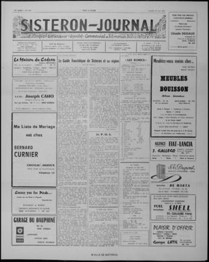 Le Sisteron Journal du 31/05/1975