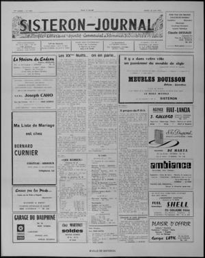 Le Sisteron Journal du 28/06/1975